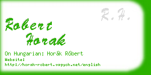 robert horak business card