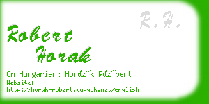 robert horak business card